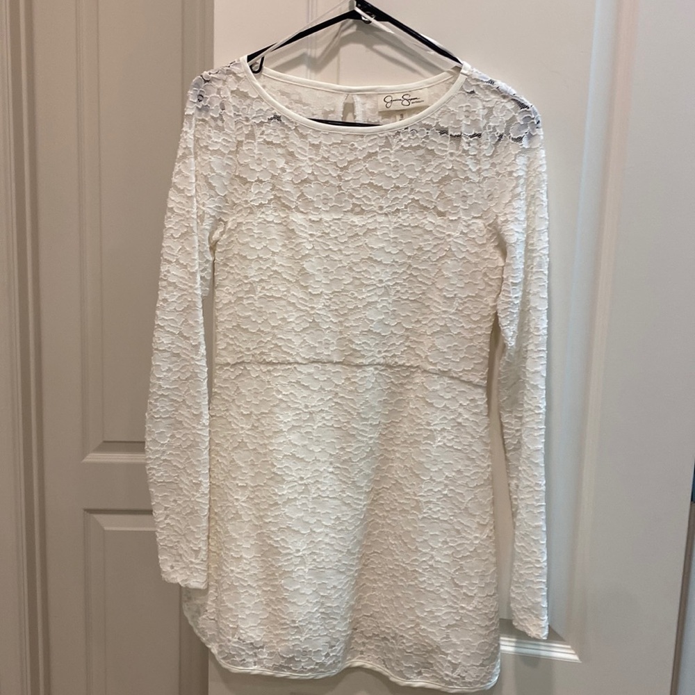 Jessica Simpson White Lace Maternity Tunic
